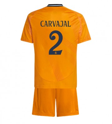 Real Madrid Daniel Carvajal #2 Borta Kläder Barn 2024-25 Kortärmad (+ Korta byxor)